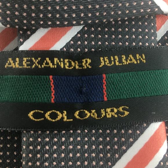 ALEXDANDER JULIAN COLOURS REGIMENT STRIPE NECKTIE - Picture 5 of 15